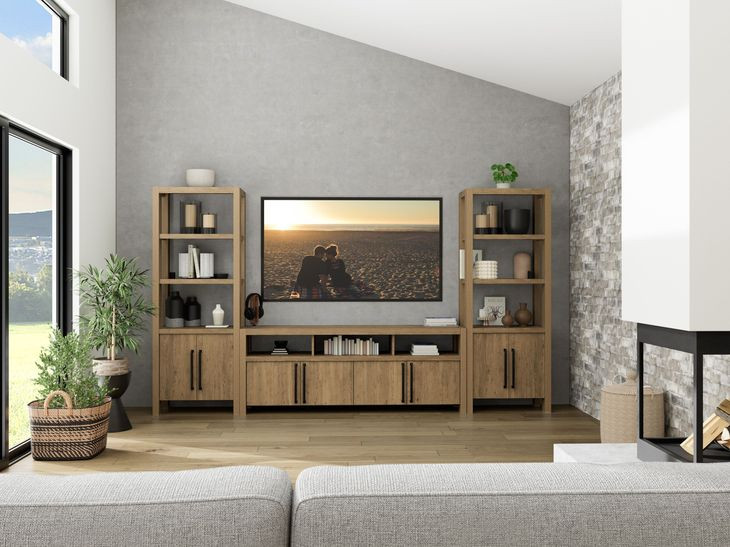 Davie Pale Oak 74" TV Stand