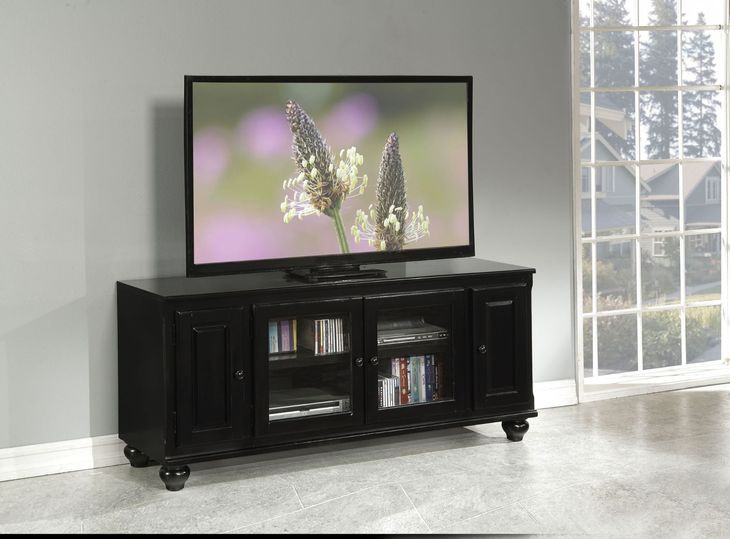 Ferla Black Entertainment Center with Light Function