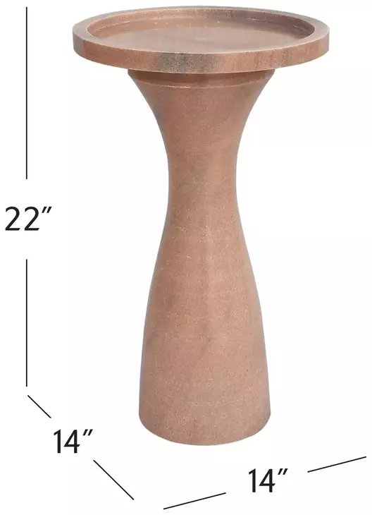 Baird Clay Marble Round Accent Table