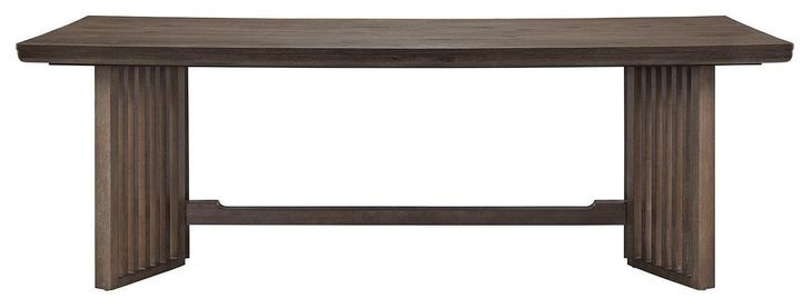 Stoneford Weathered Kona Brown Rectangular Trestle Dining Room Set