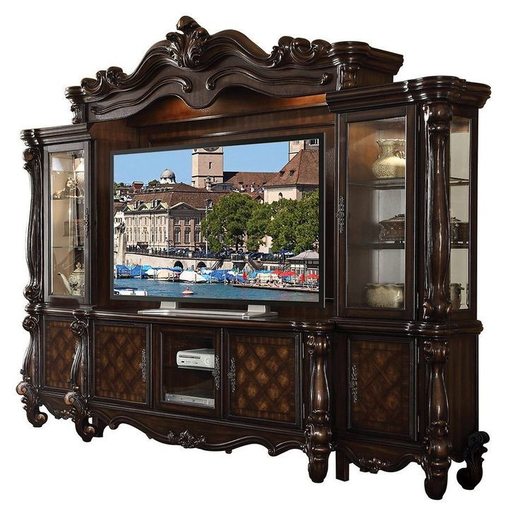 Versailles Cherry Oak 118" Entertainment Center with LED