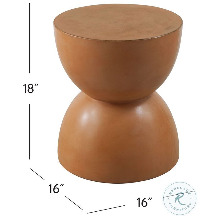 Alejandro Washed Orange Accent Table