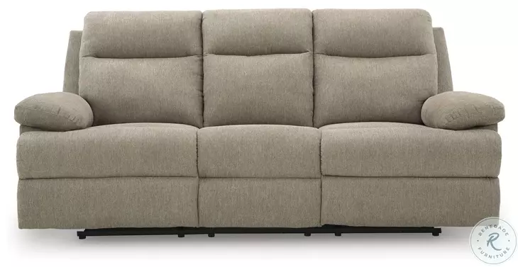 Tarrant Mocha Reclining Sofa with Drop Down Table