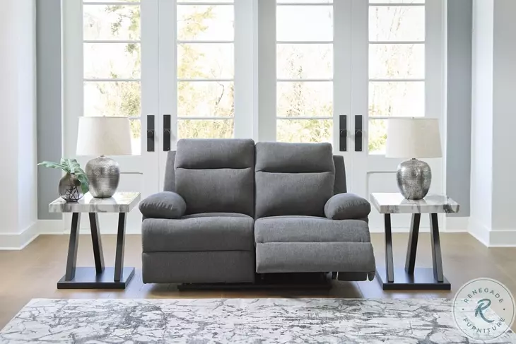 Yarrow Lane Charcoal Reclining Loveseat