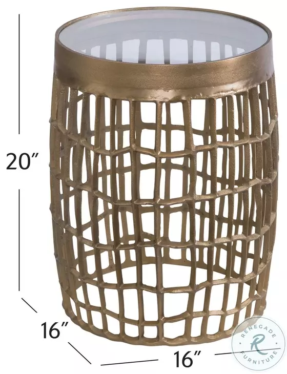 Harper Antique Bronze Accent Table