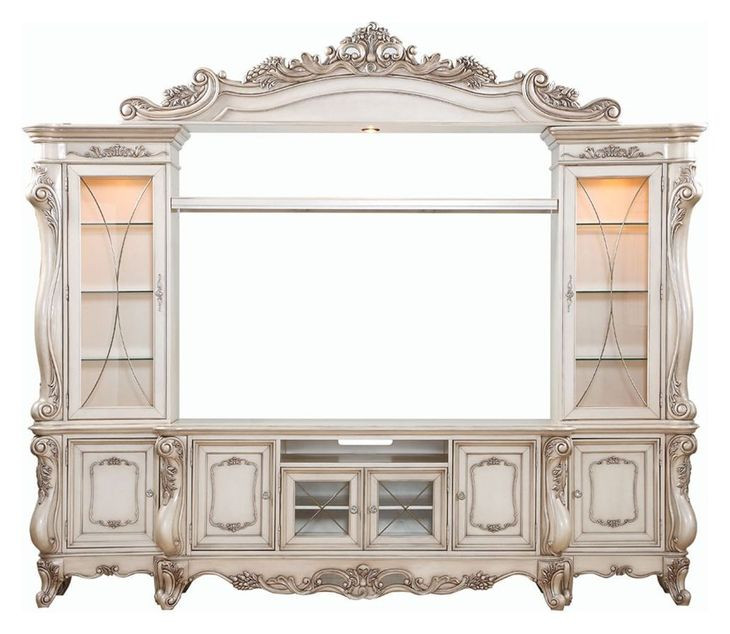 Gorsedd Golden Ivory 117" Entertainment Center with LED