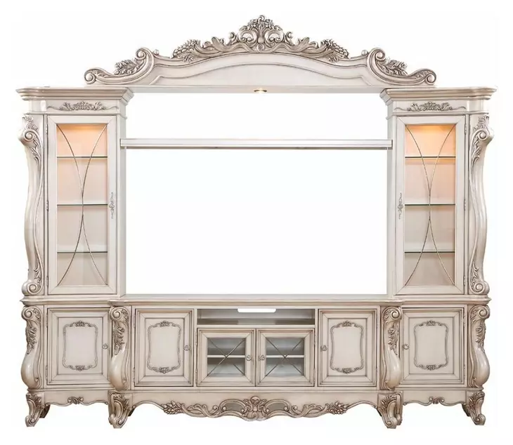 Gorsedd Golden Ivory 117" Entertainment Center with LED