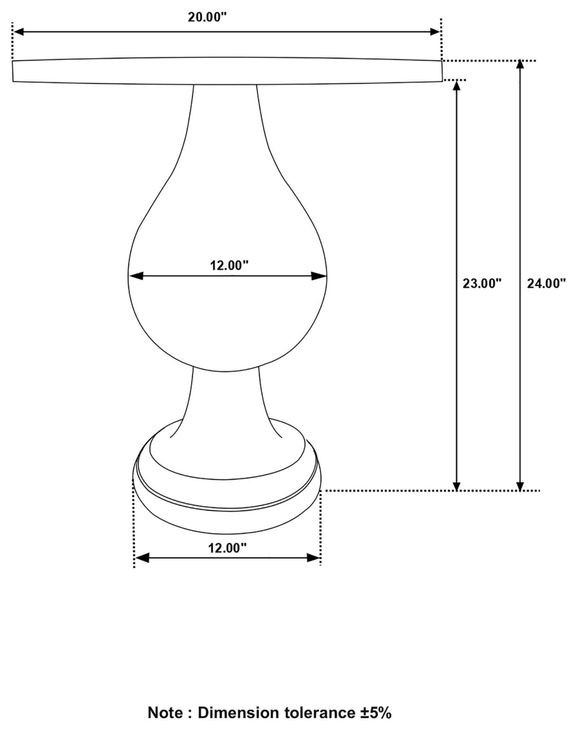 Dianella Whitewashed Round Pedestal Accent Table