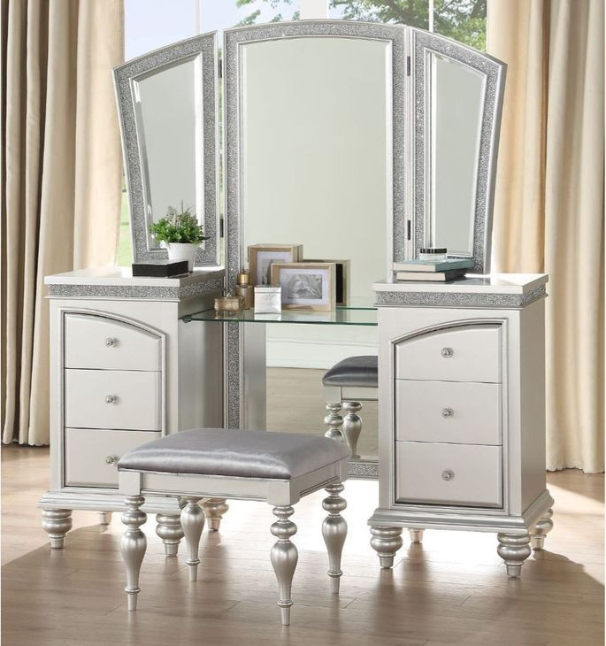 Maverick Platinum Vanity Desk