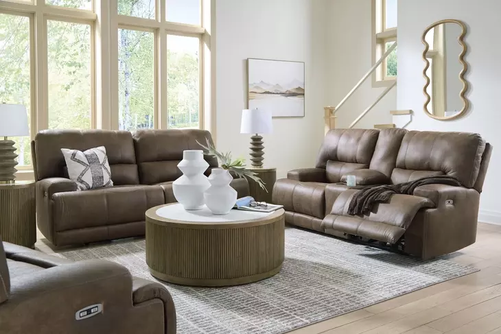 Time-Piece Earth Power Reclining Living Room Set
