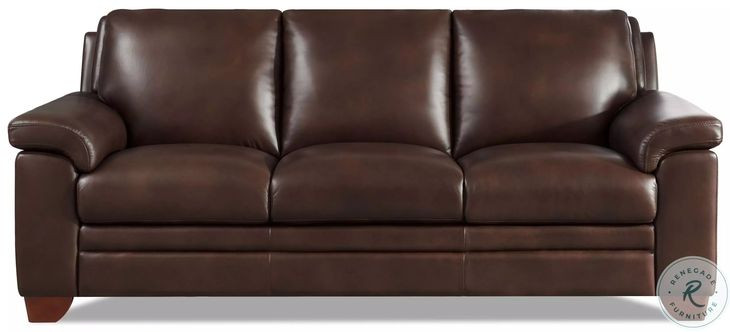 Ironvale Chestnut Leather 84" Sofa