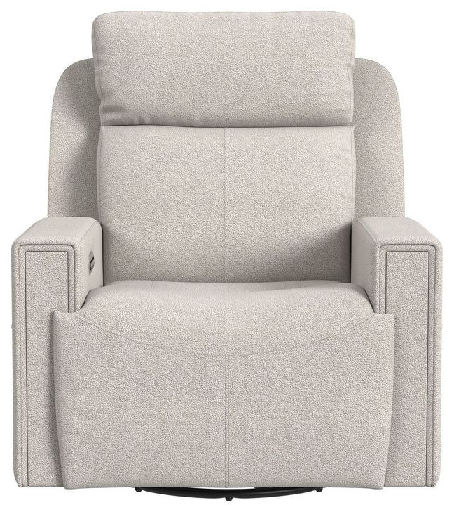 Sierra Linen Upholstered Rocker Power Recliner