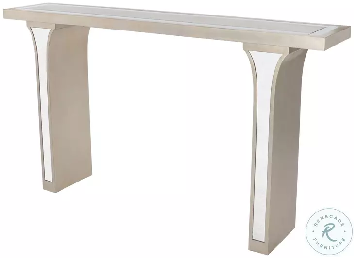 Katya Silver Leaf Console Table
