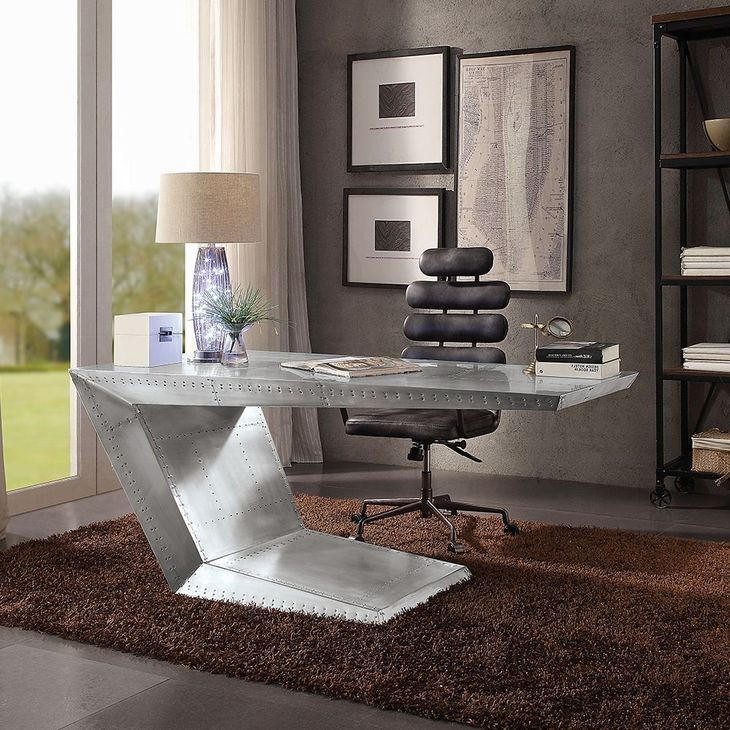 Brancaster Silver 71" Executive Writing Desk