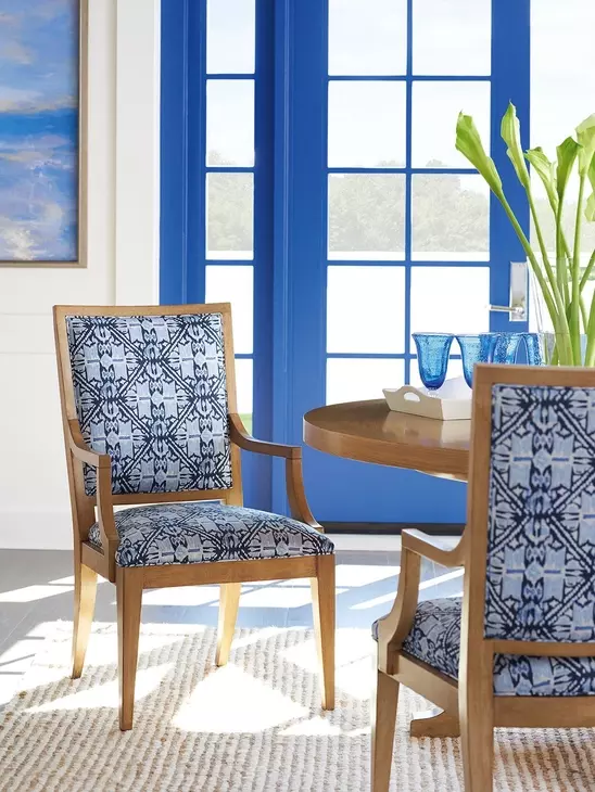 Eastbluff Blue Upholstered Arm Chair