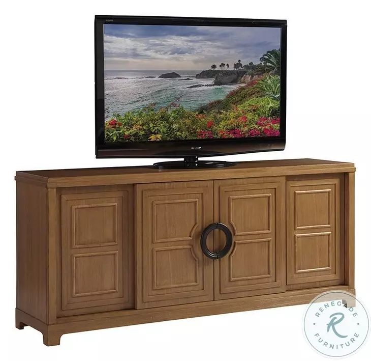 Newport Sandstone Leeward TV Stand By Barclay Butera