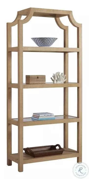 Newport Sandstone Beachcomber Raffia Etagere By Barclay Butera