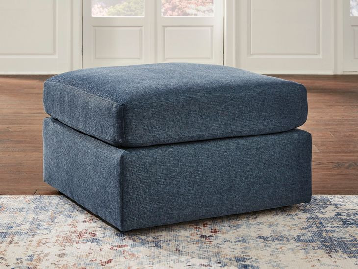 Modmax Ink Performance Fabric Upholstered Square Accent Ottoman