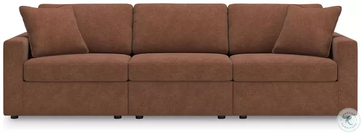 Modmax Spice Performance Fabric Modular 3 Piece Sectional Sofa