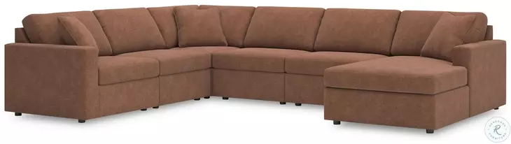 Modmax Spice 6-Piece Performance Fabric Modular Sectional with RAF Chaise