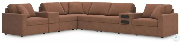 Modmax Spice 8-Piece Performance Fabric Modular Sectional with Audio and Storage Consoles