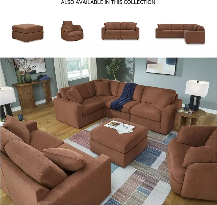 Modmax Spice Performance Fabric Oversized Accent Ottoman