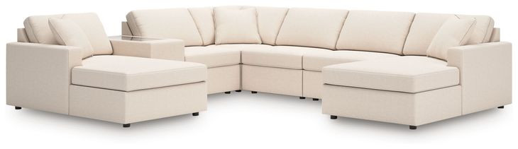 Modmax Oyster Performance Fabric 7 Piece Modular Sectional