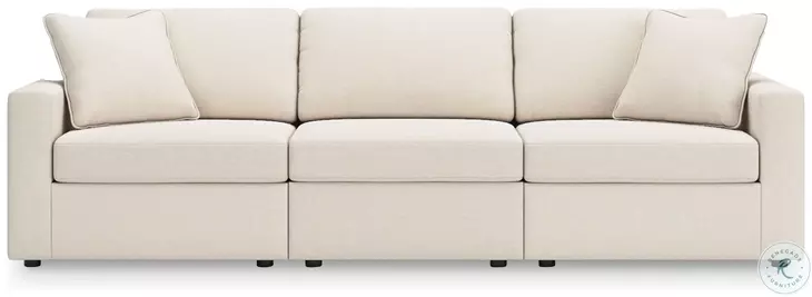 Modmax Oyster Performance Fabric Modular 3 Piece Sectional Sofa