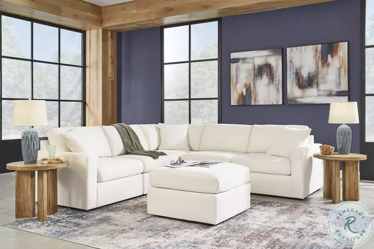 Modmax Oyster Performance Fabric Oversized Accent Ottoman