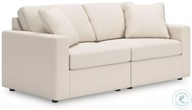 Modmax Oyster Performance Fabric Modular 2 Piece Sectional Sofa