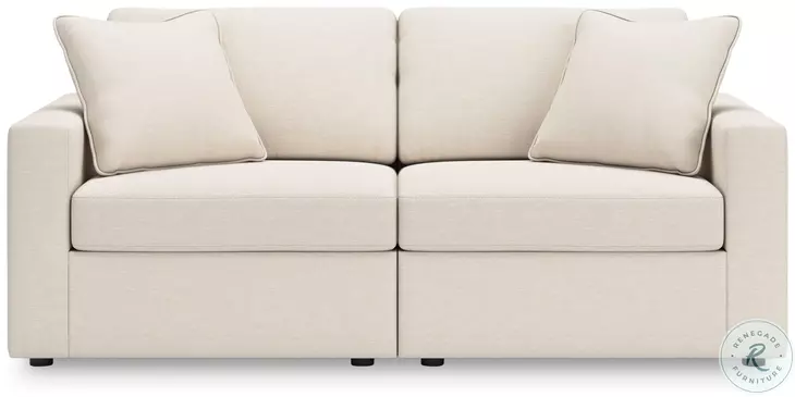 Modmax Oyster Performance Fabric Modular 2 Piece Sectional Sofa