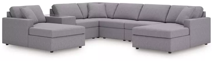 Modmax Granite Performance Fabric 7 Piece Modular Sectional