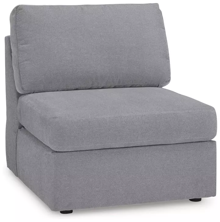 Modmax Granite Performance Fabric 6 Piece Modular Sectional with LAF Chaise and Storage Console