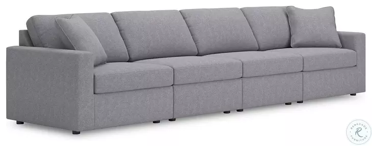 Modmax Granite 4-Piece Performance Fabric Modular Sofa Sectional