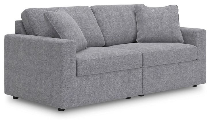 Modmax Granite Performance Fabric Modular 2 Piece Sectional Sofa
