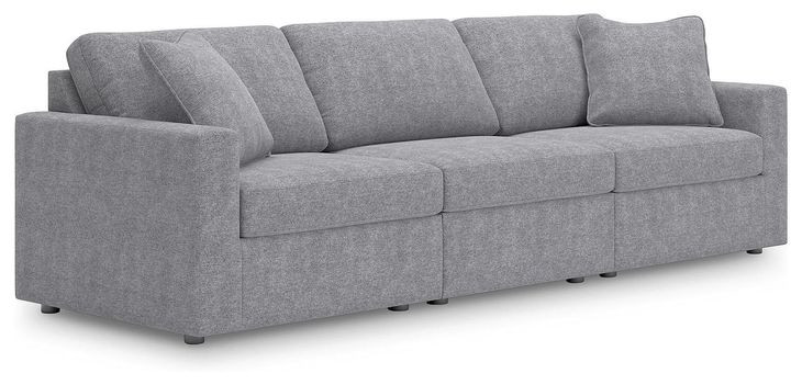 Modmax Granite Performance Fabric Modular 3 Piece Sectional Sofa