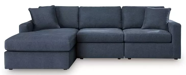 Modmax Ink Performance Fabric 3 Piece Modular Sectional with LAF Storage Chaise
