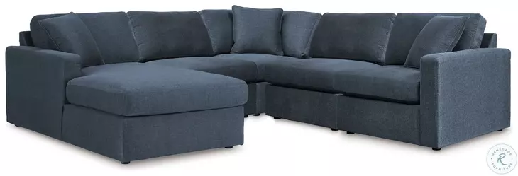 Modmax Ink 5 Piece Performance Fabric Sectional with LAF Chaise