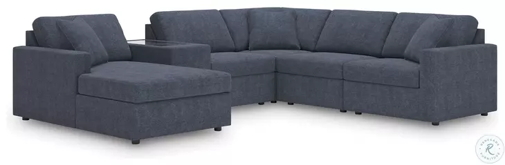 Modmax Ink 6 Piece Performance Fabric Sectional with LAF Chaise