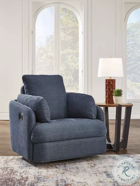 Modmax Ink Performance Fabric Swivel Glider Recliner