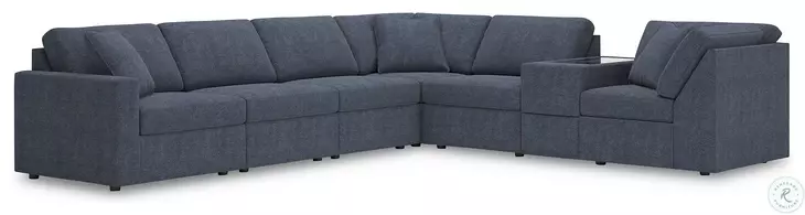 Modmax Ink 7-Piece Performance Fabric Modular Sectional with Storage Console