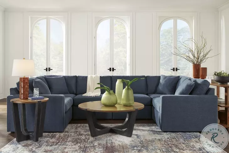 Modmax Ink 6-Piece Performance Fabric Modular U-Shaped Sectional