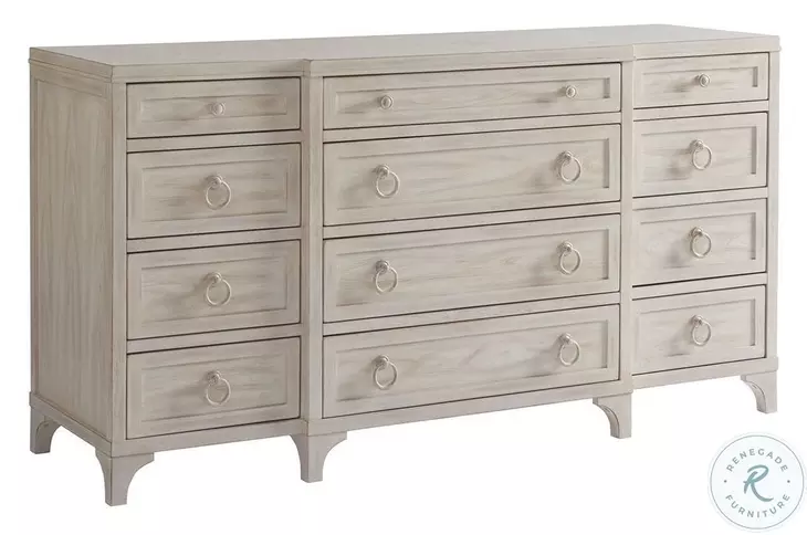 Newport Sailcloth Garnet Breakfront Dresser By Barclay Butera