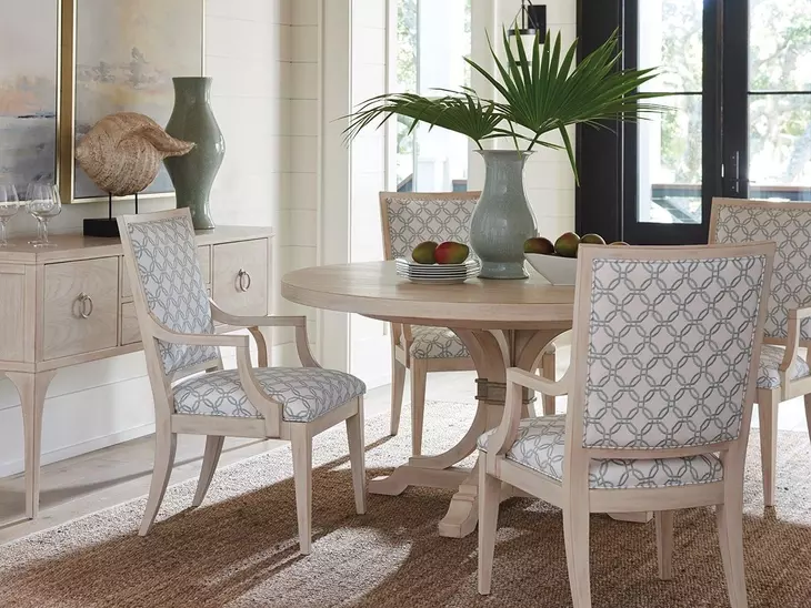 Eastbluff White Upholstered Arm Chair