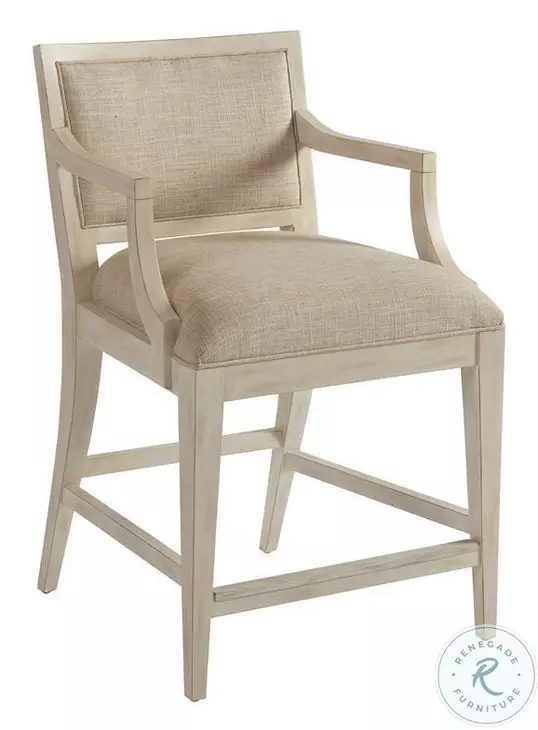 Newport Taupe And Sailcloth Eastbluff Counter Height Stool By Barclay Butera