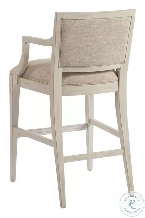 Newport Taupe And Sailcloth Eastbluff Bar Stool By Barclay Butera