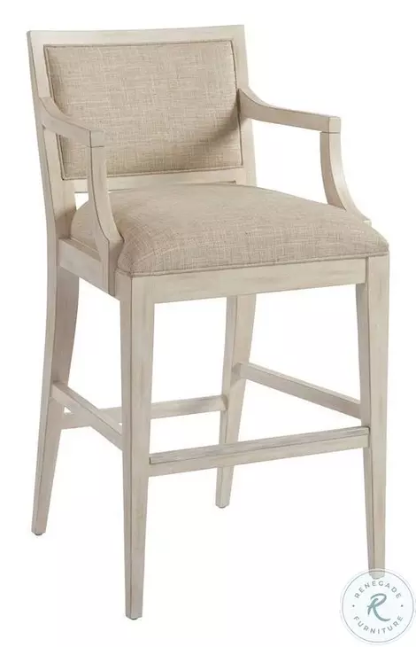 Newport Taupe And Sailcloth Eastbluff Bar Stool By Barclay Butera
