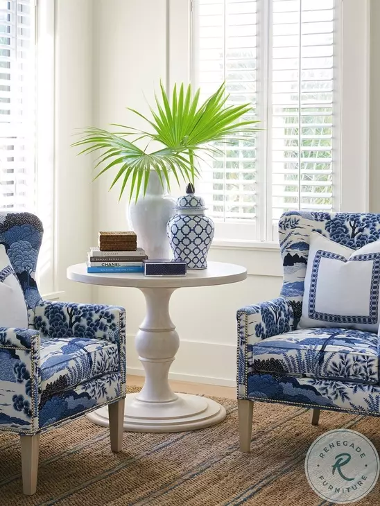 Newport Sailcloth Corona Del Mar 36" Center Table By Barclay Butera