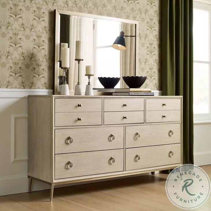 Whitmore Vittoria Alabaster And Brassy Champagne Dresser
