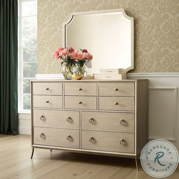 Whitmore Pacifica Alabaster And Brassy Champagne Dresser